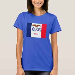 T-shirts Estado de Iowa Flag Design
