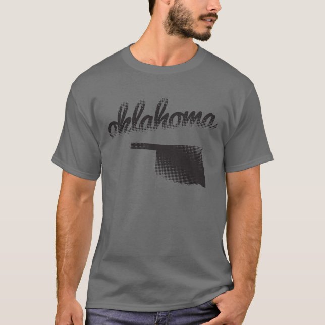 T-shirts Estado de Oklahoma no cinza (Frente)
