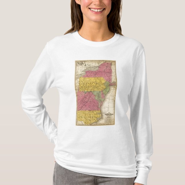 T-shirts Estados médios, EUA (Frente)