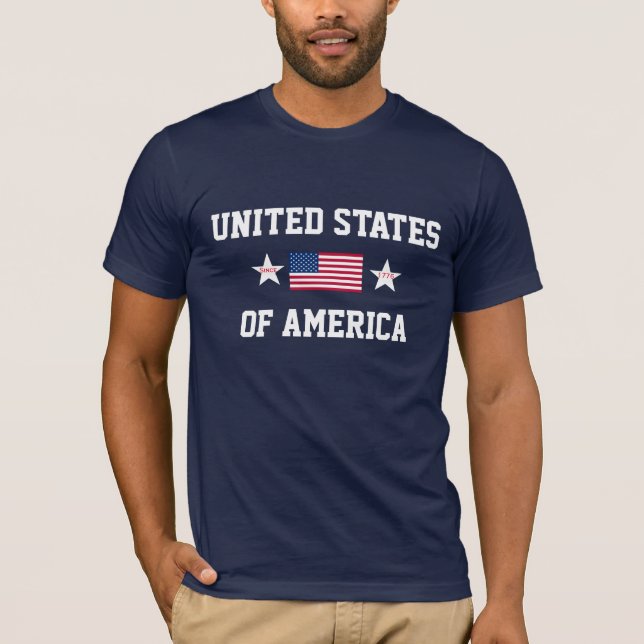 T-shirts Estados Unidos da América desde 1776 (Frente)