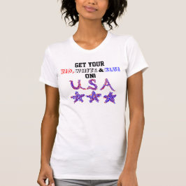 T-shirts Estados Unidos, EUA, Red White Blue Stars