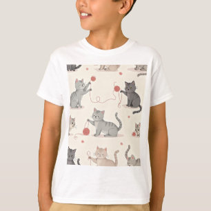 T-Shirts (estampagem de gatos com gatos brincalhõe