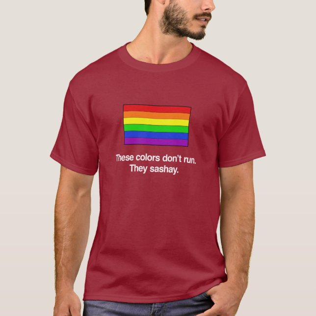 T-shirts Estas cores não funcionam. Sashay. (Frente)
