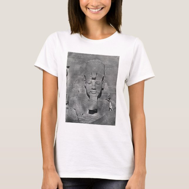 T-shirts Estátua colorida de Ramsés II em Abu Simbel, 1850 (Frente)