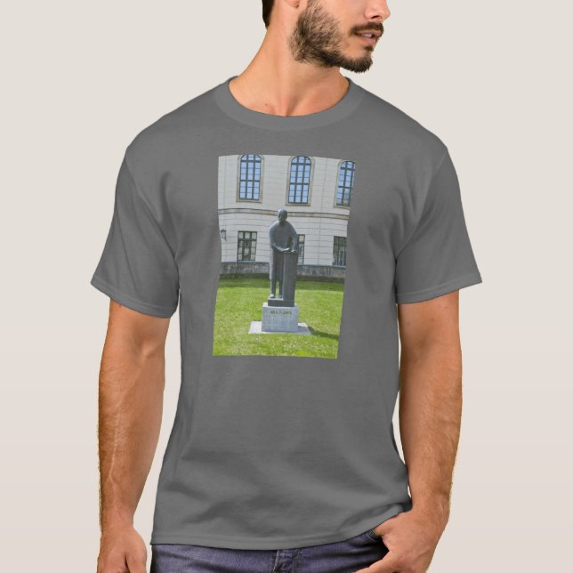 T-shirts Estátua de Max Planck em Berlim (Frente)
