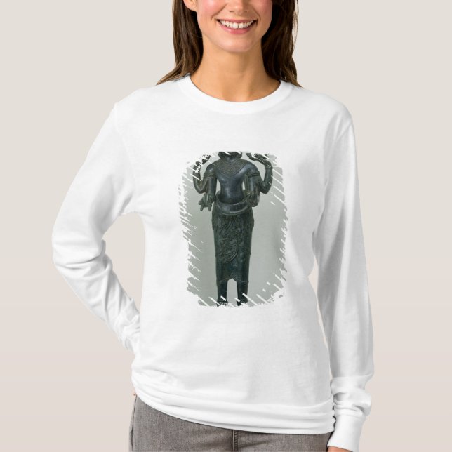T-shirts Estátua de Vishnu em seu formulário triplo de (Frente)