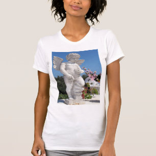 T-shirts Estátua do anjo no branco
