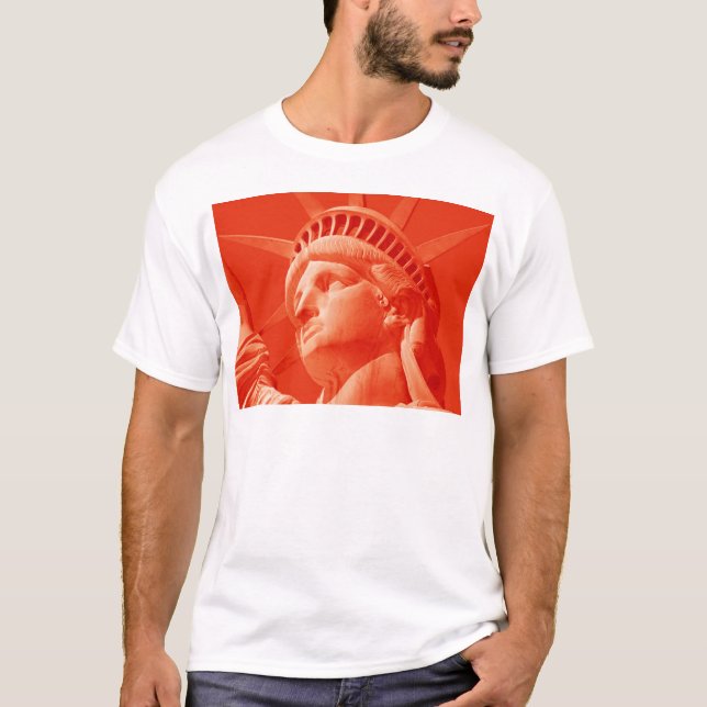 T-shirts Estátua Vermelha da Liberdade (Frente)