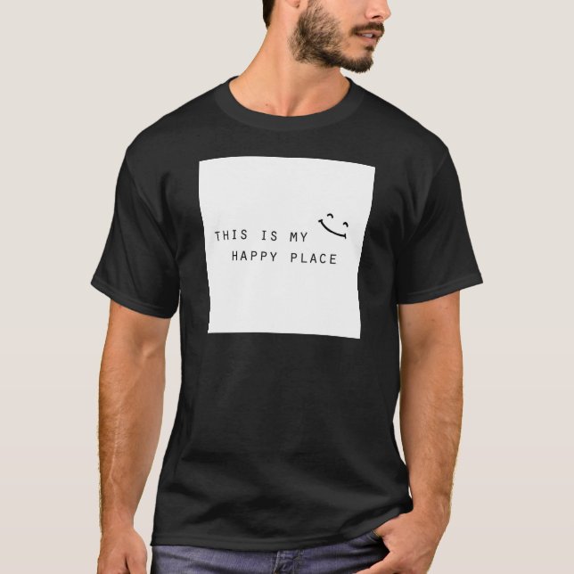 T-shirts este é o meu lugar feliz design moderno simples (Frente)