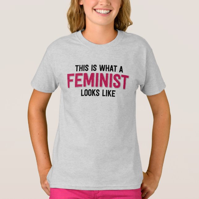 T-shirts Este é o que uma feminista olha como (Frente)