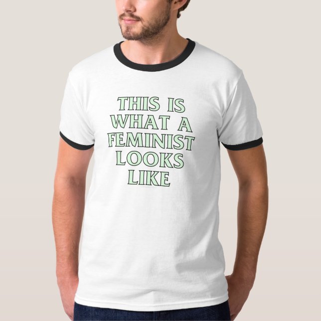 T-shirts Este é o que uma feminista olha como (Frente)