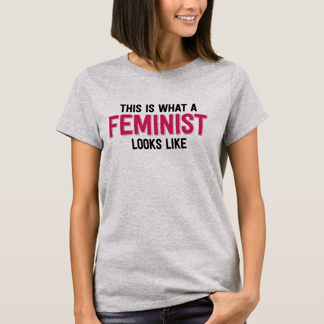 T-shirts Este é o que uma feminista olha como (Frente)