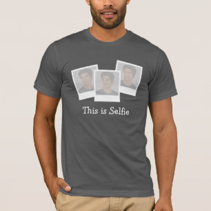 T-shirts Este é slogan do selfie adiciona seu próprio