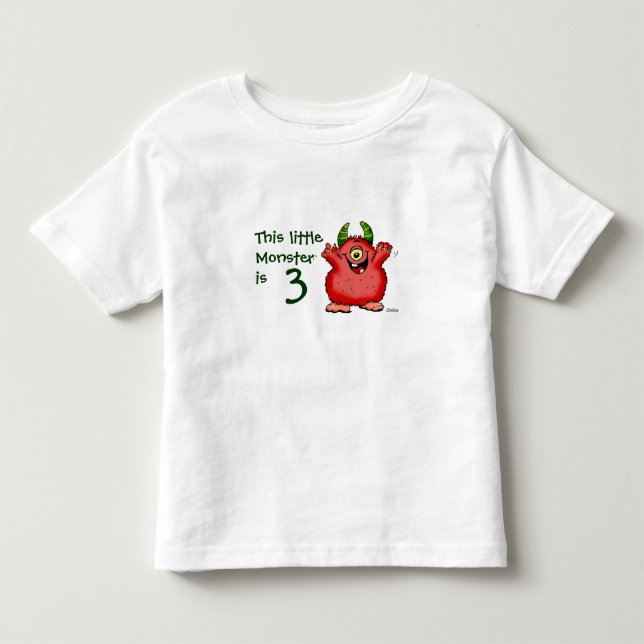 T-shirts Este pequeno monstro é 3 (Frente)