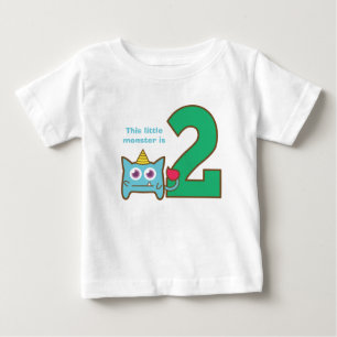 T-shirts Este pequeno monstro tem dois anos, 2º aniversário