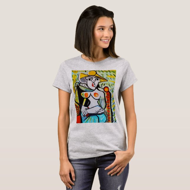 T-SHIRTS ESTILO AMARELO DE PICASSO DO CHAPÉU (Frente Completa)