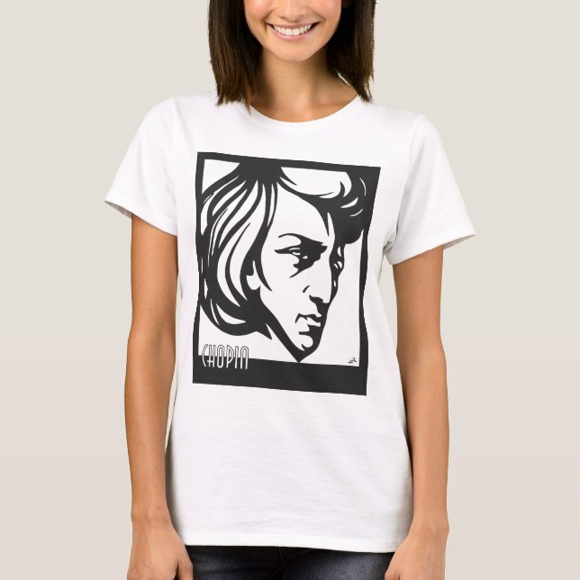 T-shirts Estilo Chopin do art deco (Frente)