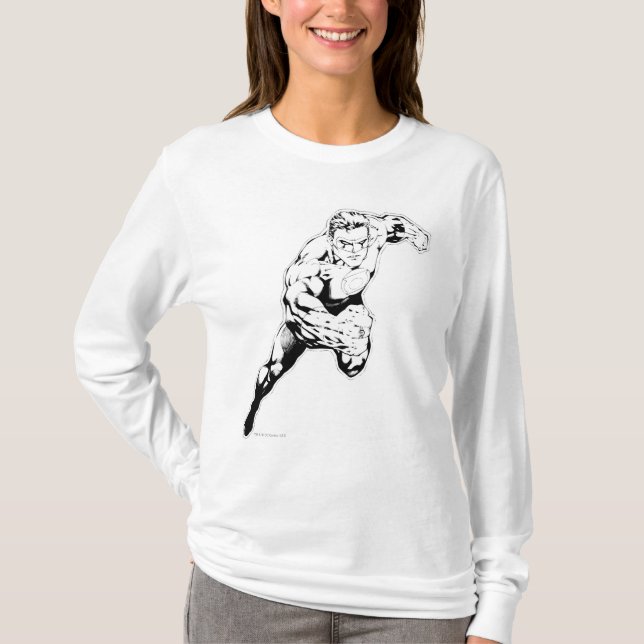 T-shirts Estilo cômico - Salto rápido, preto e branco (Frente)