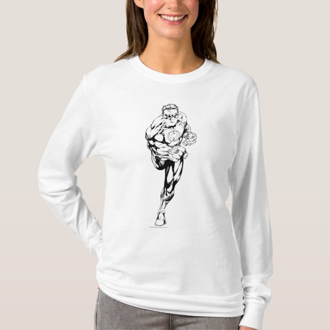 T-shirts Estilo de banda desenhada - Em execução, Preto e B (Frente)