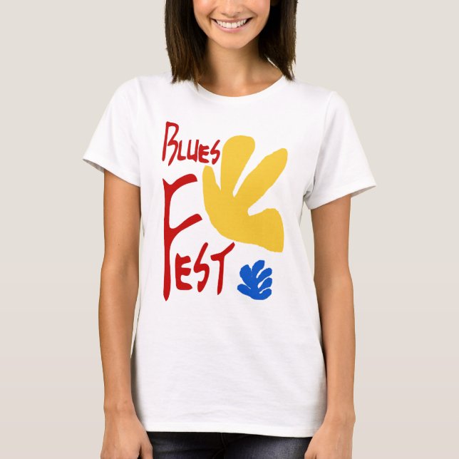 T-shirts Estilo de Matisso de Fest Blues (Frente)