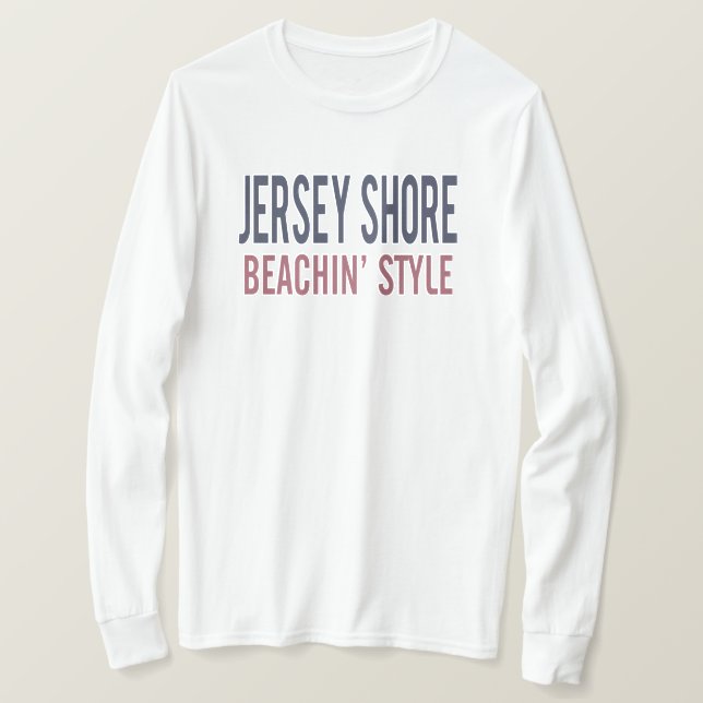 T-shirts Estilo de Praia de Jersey Shore (Frente do Design)