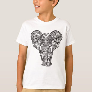 T-shirts Estilo decorativo do elefante