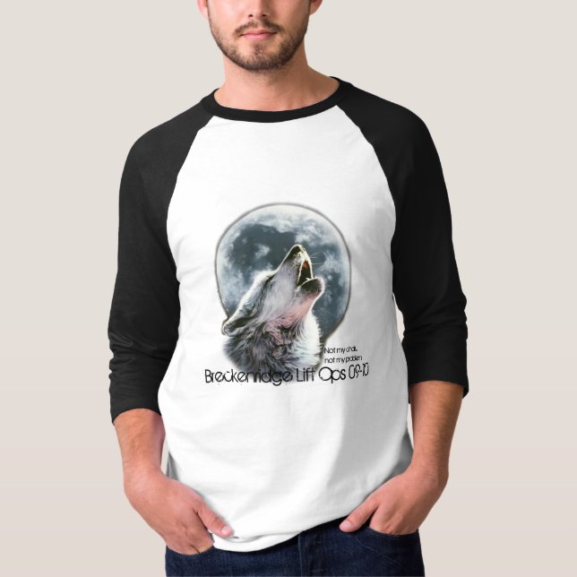 T-shirts Estilo do basebol de Ops do elevador de Breck (Frente)