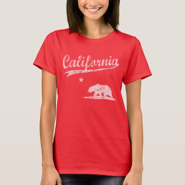 T-shirts Estilo do esporte de Califórnia (Frente)