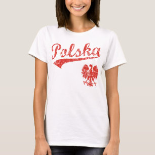 T-shirts Estilo do esporte de Polska Eagle