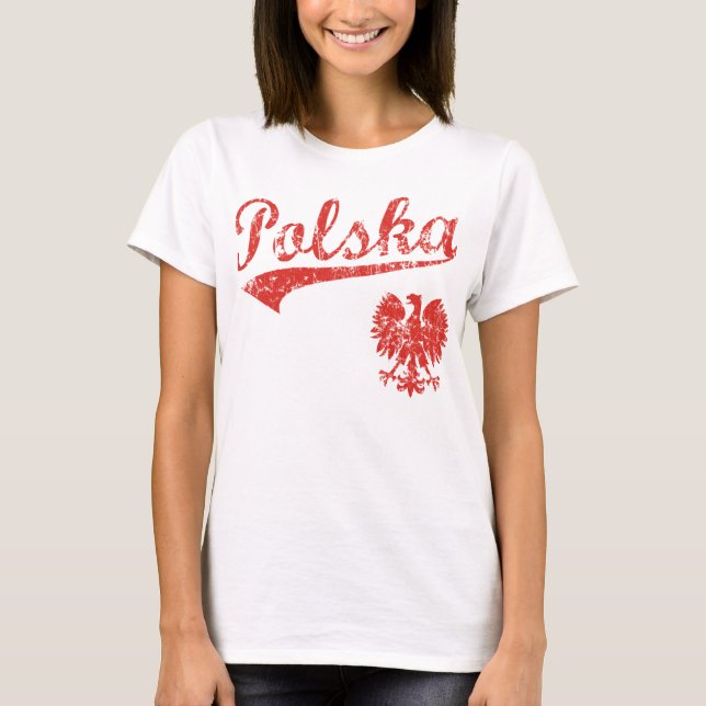 T-shirts Estilo Esportivo De águia Polska (Frente)
