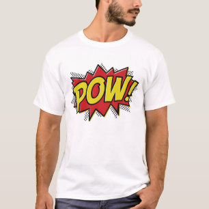 T-shirts estilo quadrinho pow boom bang design shirt