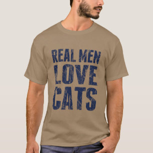 T-shirts Estilo Scratchy dos gatos reais do amor dos homens