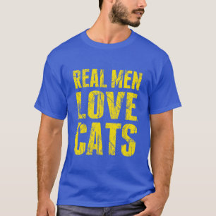 T-shirts Estilo Scratchy dos gatos reais do amor dos homens