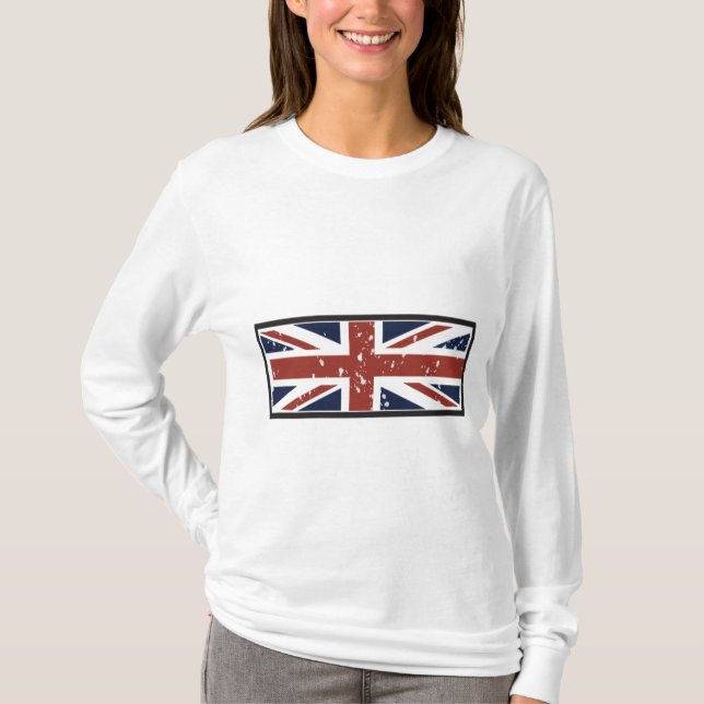 T-shirts Estilo Union Jack do Grunge (Frente)