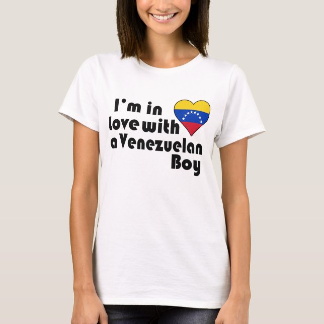 T-shirts Estou apaixonado por um rapaz venezuelano (Frente)