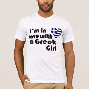 T-shirts Estou apaixonado por uma garota grega