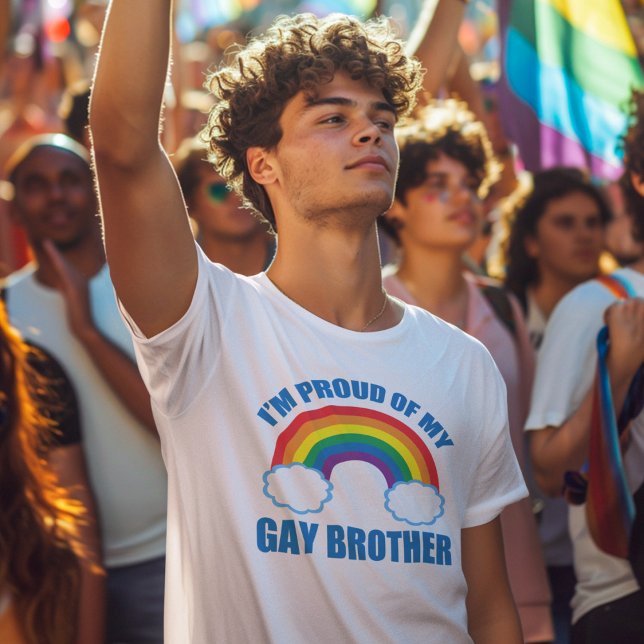 T-shirts Estou orgulhosa da minha irmã LGBT do irmão Gay (Criador carregado)