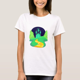 T-shirts estrada amarela do tijolo