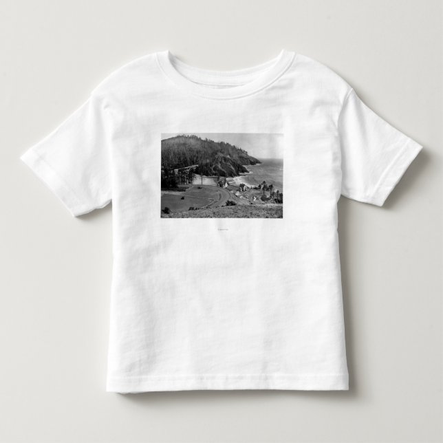 T-shirts Estrada da costa de Oregon na cabeça de Heceta (Frente)