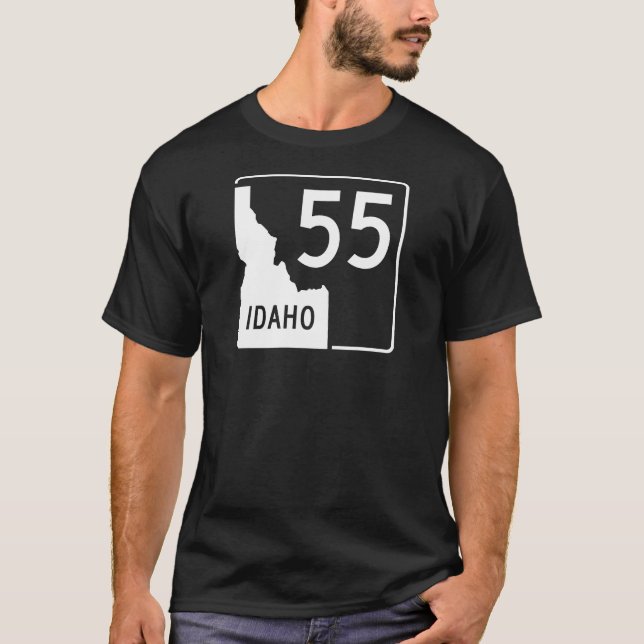 T-shirts Estrada de estado 55 de Idaho (Frente)