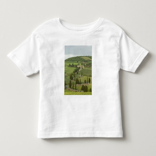 T-shirts Estrada: Pienza — Montepulciano, (Frente)