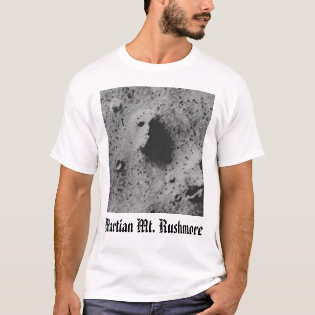 T-shirts estraga a cara, o Monte Rushmore marciano (Frente)