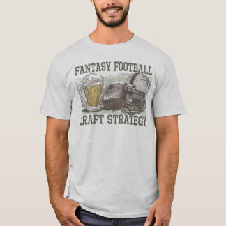 T-shirts Estratégia do esboço do futebol da fantasia
