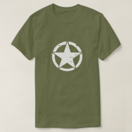 T-shirts Estrela afligida do branco do exército