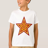 Estrela amarela vermelha
