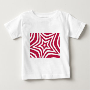 T-shirts Estrela branca e vermelha escura em um padrão veto