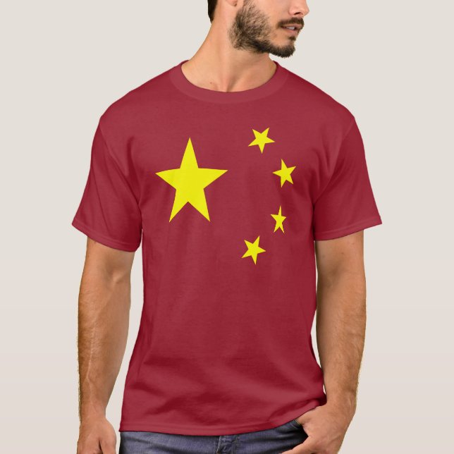 T-shirts Estrela da bandeira de China (Frente)