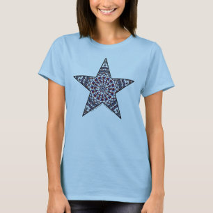 T-shirts Estrela da Independência Camisa-Luz das Mulheres