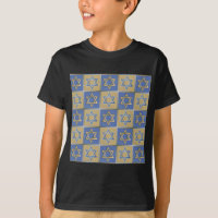 Estrela de Davi Judaica Metal Dourado Azul