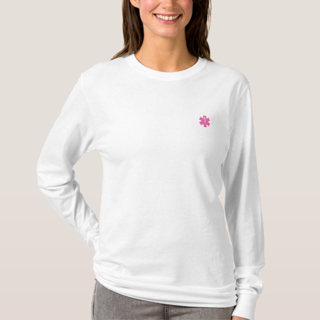 T-shirts Estrela de Hoody dianteiro & traseiro do rosa da (Frente)